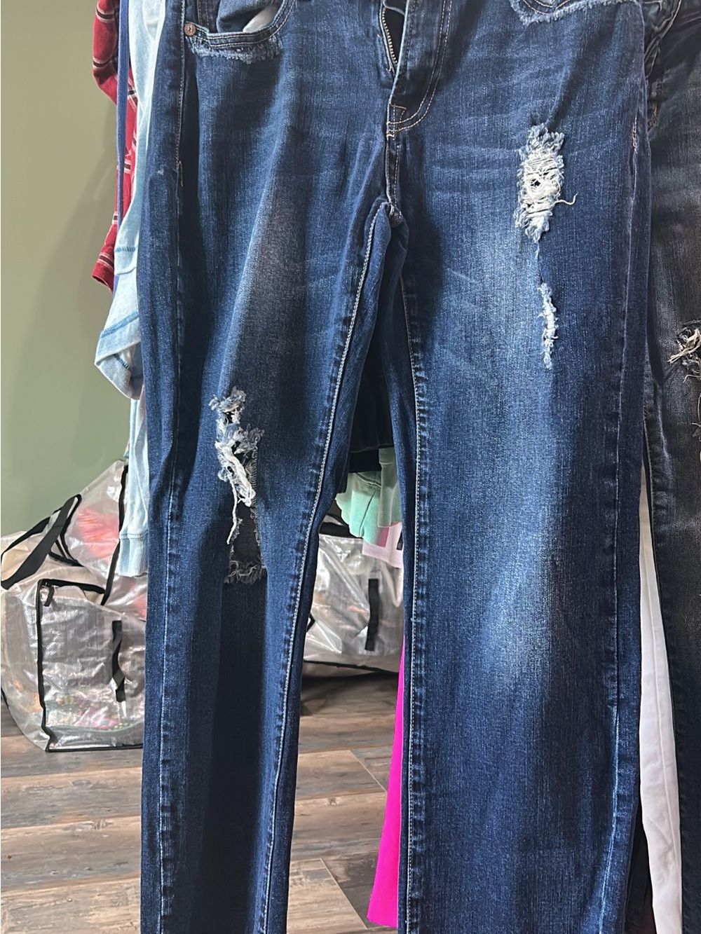 Umgee Dark Blue Distressed Jeans